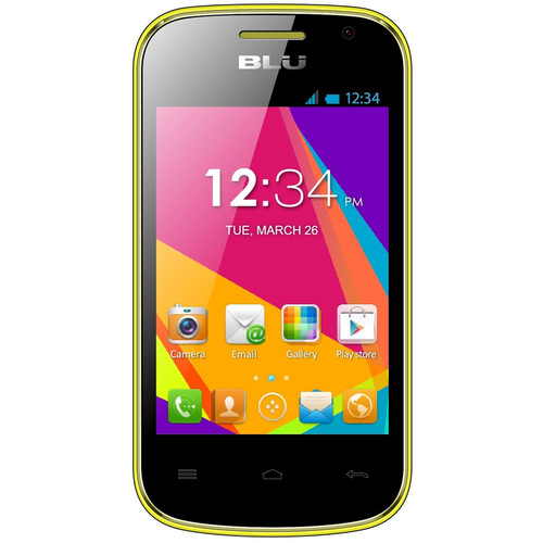 BLU Dash Jr D141W 512MB Dual-SIM Smartphone D141W-YELLOW B&H