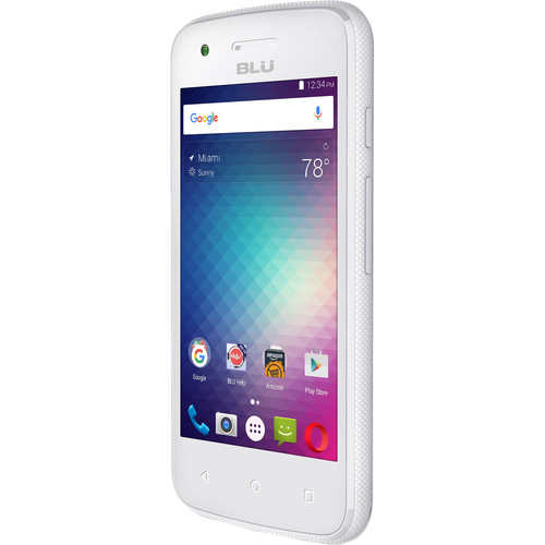 BLU Dash L2 D250U 4GB Smartphone (Unlocked, White)