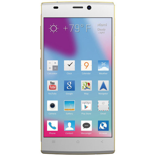 BLU Vivo IV D970L 16GB Smartphone (Unlocked, White / Gold)