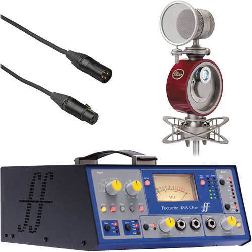 Blue Reactor Large Diaphragm Condenser Microphone and Focusrite ISA One Preamplifier Kit