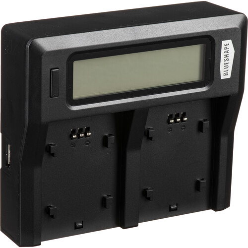 BLUESHAPE CMDual Base Charger Kit with 2 x BP-975 Battery Adapter Plates