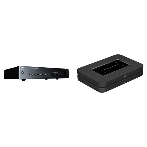 Bluesound NODE Network Audio Player and NAD Electronics C 316BEE Integrated Amplifier Kit (Black)