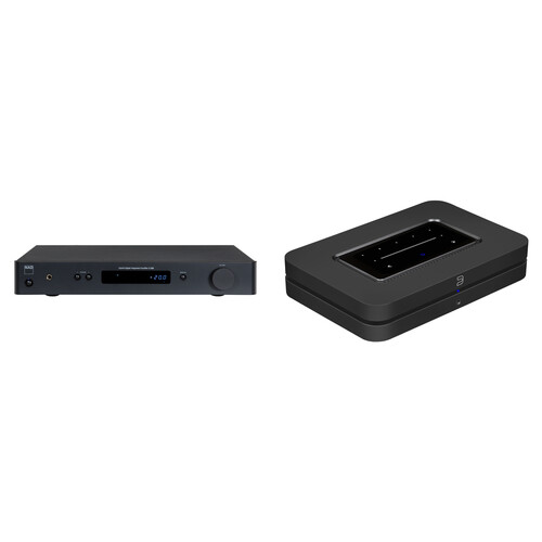Bluesound NODE Network Audio Player and NAD Electronics C 328 Hybrid Digital Integrated Amplifier Kit (Black)