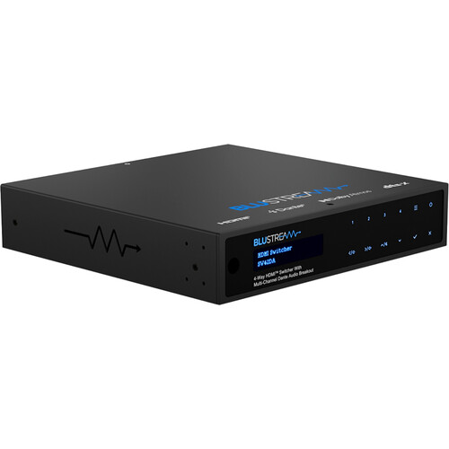 Blustream SW42DA 4x2 HDMI Switcher with Multi-Channel Dante Audio Breakout