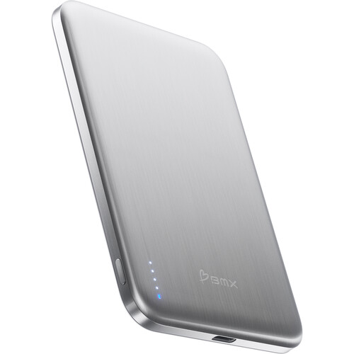 BMX SolidSafe AIR 5K Magnetic Solid-State Power Bank (5000mAh, Silver)