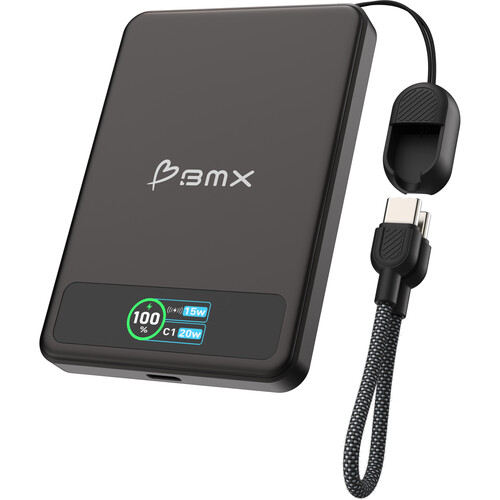 BMX SolidSafe 5000mAh Solid-State Magnetic Power Bank (Black)