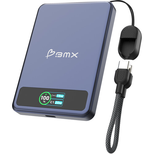 BMX SolidSafe 5000mAh Solid-State Magnetic Power Bank (Blue)