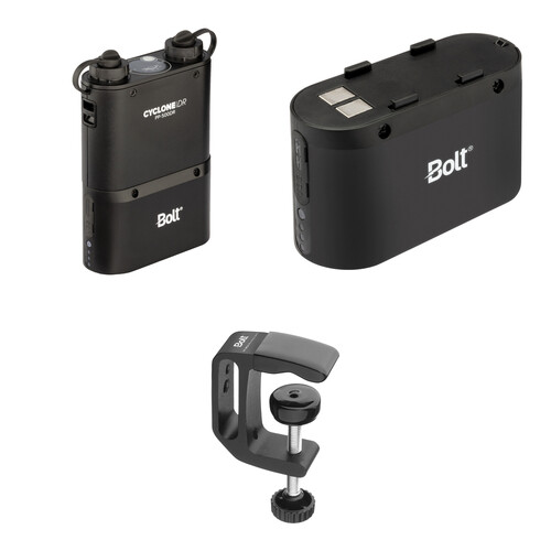 Bolt PP-500DR Dual-Outlet Power Pack with Two PP-5800BP Removable Batteries and PP-MCX Mounting Clamp Kit
