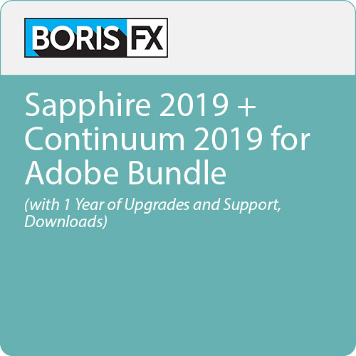 Boris FX Sapphire 2019 + Continuum 2019 for Adobe Bundle (with 1 Year of Upgrades and Support, Download)