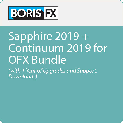Boris FX Sapphire 2019 + Continuum 2019 for OFX Bundle (with 1 Year of Upgrades and Support, Download)