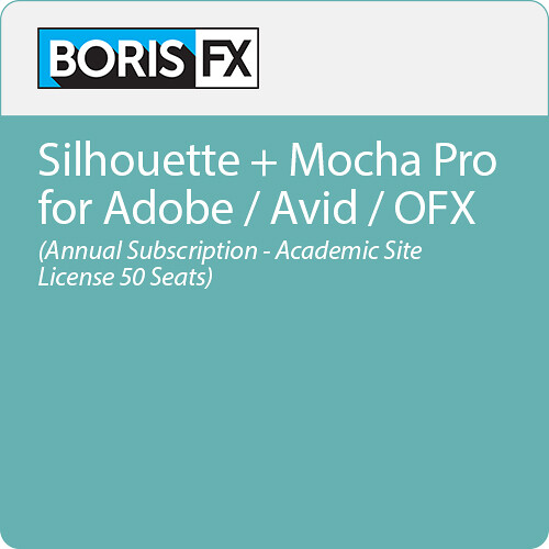 Boris FX Silhouette + Mocha Pro Plug-In for Adobe/OFX (Annual Subscription, 50-Seat Academic License)