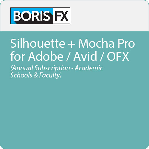Boris FX Silhouette + Mocha Pro Plug-In for Adobe/OFX (Annual Subscription, Single-Seat Academic License)