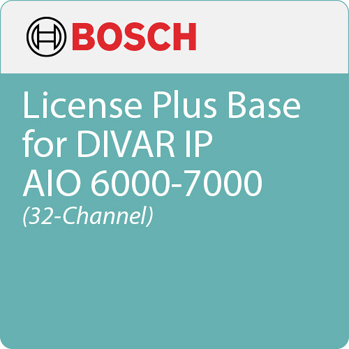 Bosch 32-Channel BVMS Plus License for DIVAR IP all-in-one 6000/7000 Series