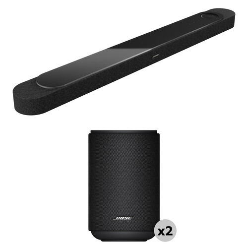 Bose Lifestyle Ultra Soundbar with Dual Lifestyle Ultra Wireless Speaker Kit (Nue Bose Black)