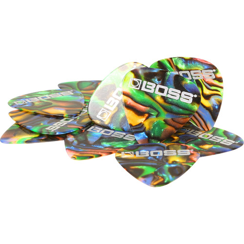 BOSS BPK-72-AT Thin Celluloid Guitar Picks (Abalone, 72-Pack)