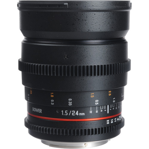 Bower 24mm T1.5 Ultra-Fast Wide-Angle Cine Lens For Canon EF Mount Cameras