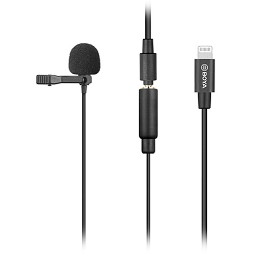 BOYA BY-M2 Digital Omnidirectional Lavalier Microphone with Detachable Lightning Cable (iOS)