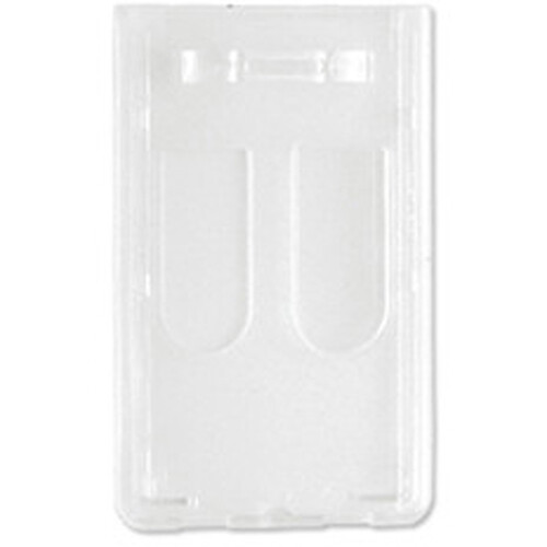 BRADY PEOPLE ID Rigid Plastic Vertical 2-Sided Multi-Card Holder (Frosted, 3.6 x 2.28", 50-Pack)