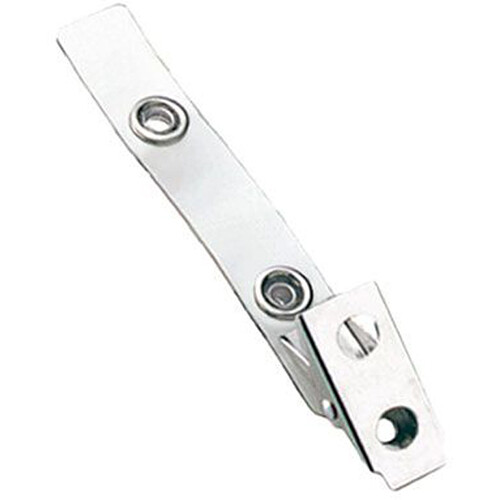 BRADY PEOPLE ID Clear Vinyl Strap Clip with 2-Hole NPS Clip (100-Pack)