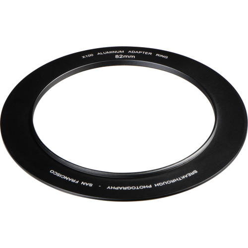 Breakthrough Photography 82mm Aluminum Adapter Ring for X100 Filter Holder