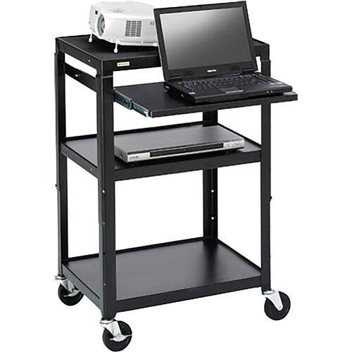 Bretford Adjustable Height AV Cart (Black)