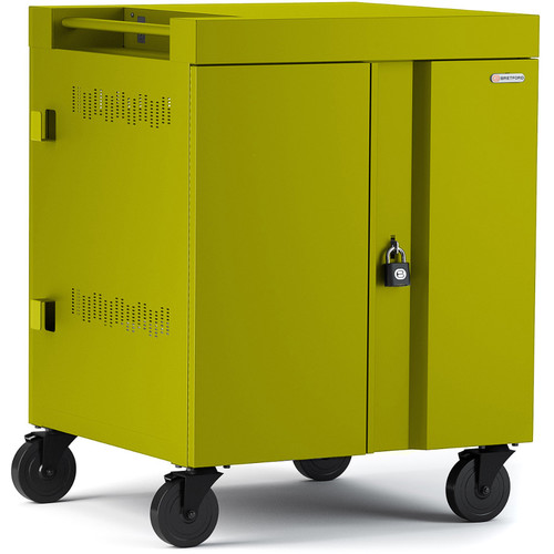 Bretford CUBE Cart 16-Device Charging Cart with 270° Doors (Electric Green)