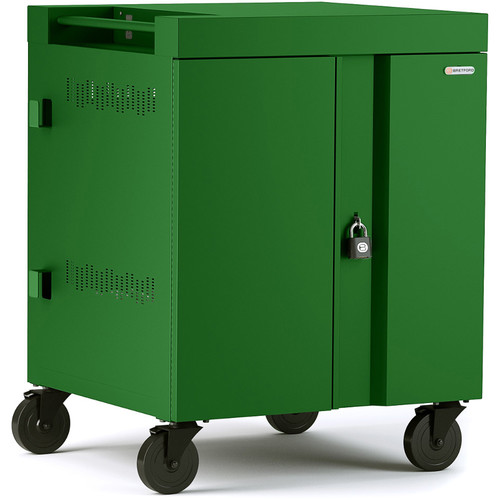 Bretford CUBE Cart 16-Device Charging Cart with 270° Doors (Grass)