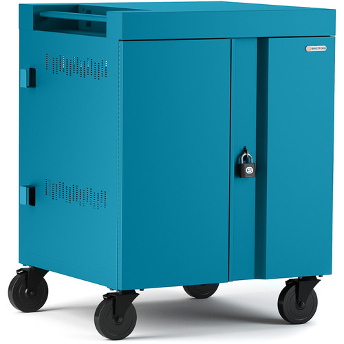 Bretford CUBE Cart 16-Device Charging Cart with 270° Doors (Pacific Blue)