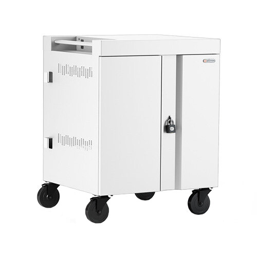 Bretford CUBE Cart 16-Device Charging Cart with 90° Doors (Arctic White)