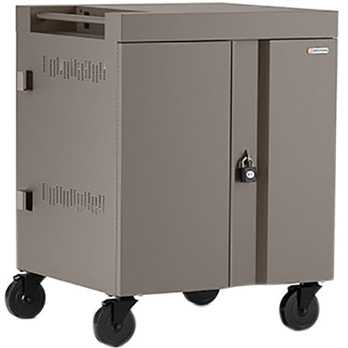 Bretford CUBE Cart 16-Device Charging Cart with 90° Doors (Metallic Champagne)