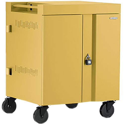 Bretford CUBE Cart 16-Device Charging Cart with 90° Doors (Mustard)
