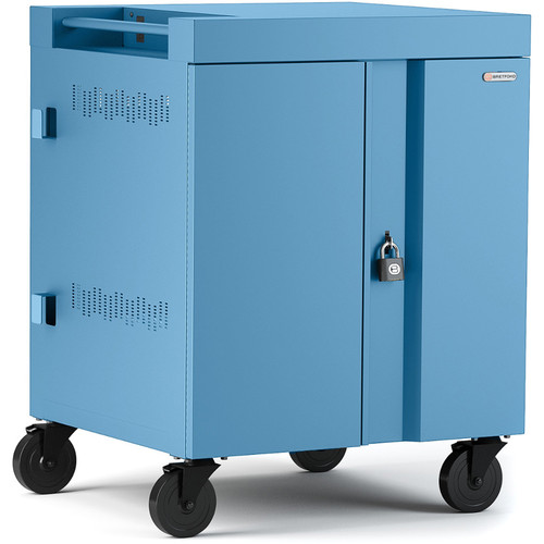 Bretford CUBE Cart 32-Device Charging Cart with 270° Doors (Sky)