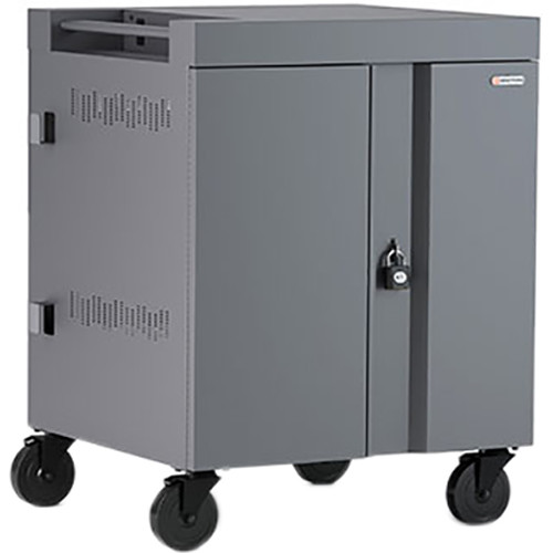 Bretford CUBE Cart 32-Device Charging Cart with 90° Doors (Metallic Champagne)