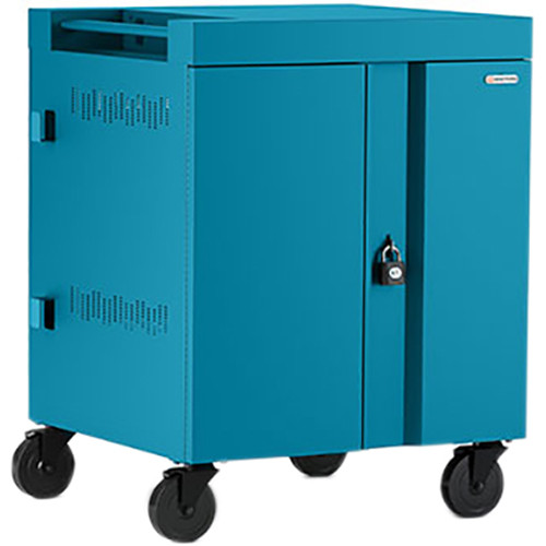 Bretford CUBE Cart 32-Device Charging Cart with 90° Doors (Pacific Blue)