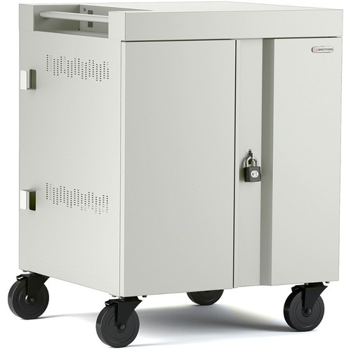 Bretford CUBE Cart 36-Device Charging Cart with 270° Doors (Concrete)