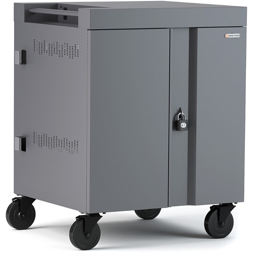Bretford CUBE Cart 36-Device Charging Cart with 270° Doors (Platinum)