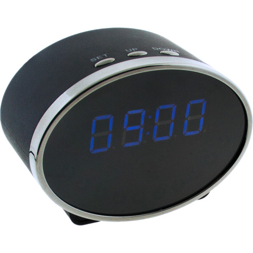 BrickHouse Security Digital Clock with 2MP Wi-Fi Hidden Camera (Oval)