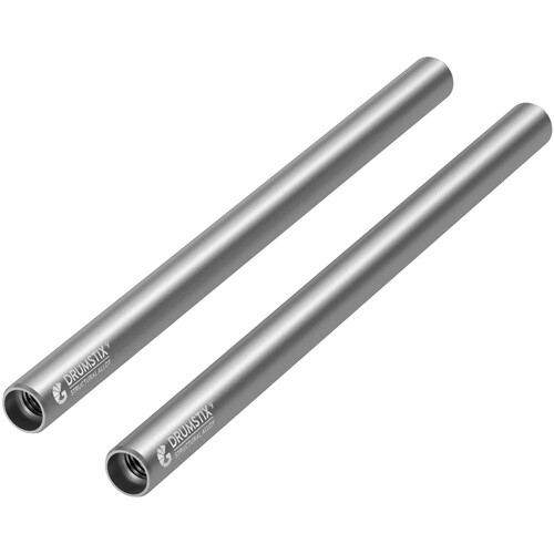 Bright Tangerine Drumstix Structural Alloy Threaded 15mm Rods (Pair, 9")