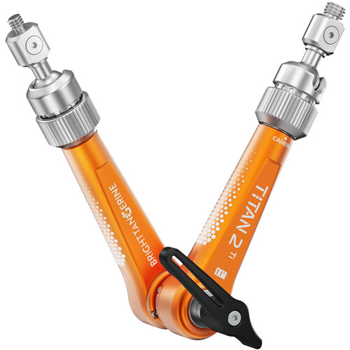 Bright Tangerine Titan Arm 2 Ti with 3/8"-16 to 1/4"-20 Mounts (Tangerine)