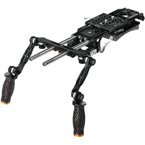 Bright Tangerine KASBAH Ātman Universal Shoulder Rig & Handle Kit (Wide 2-Axis, BUD Plate, ARRI Dovetail)