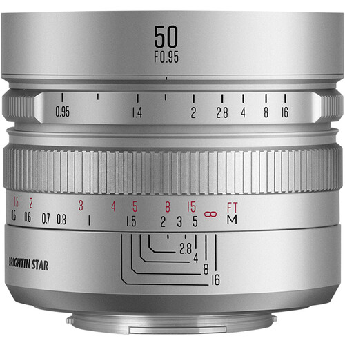 Brightin Star 50mm f/0.95 Lens (FUJIFILM X, Silver)