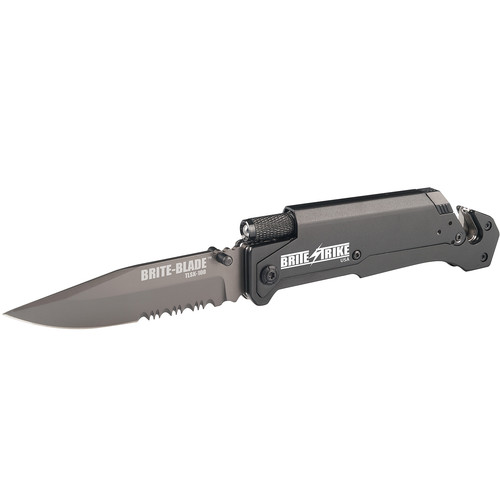 Brite-Strike Brite Blade Tactical Lighted Survival Knife (Partially Serrated)