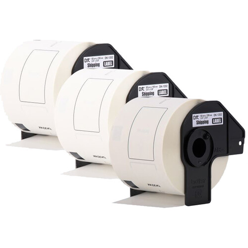 Brother DK1203 Die-Cut Shipping Paper Labels (White, 300 Labels, 0.66 x 3.4", 3-Pack)