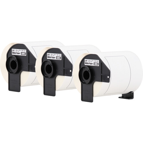 Brother DK1247 Large Shipping White Paper Labels (180 Labels, 4.07 x 6.4", 3-Pack)