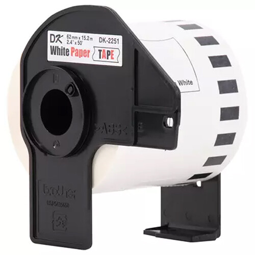 Brother DK2251 Continuous Length Replacement Labels (White, 2.4" x 50', 3-Pack)