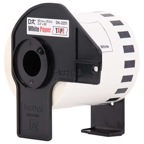 Brother DK2251 Continuous Length Replacement Labels (White, 2.4" x 50')
