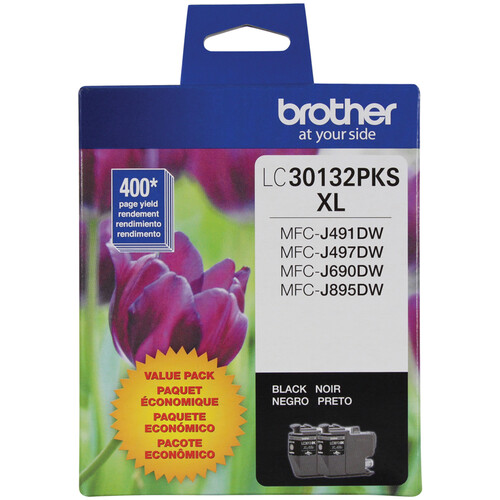 Brother LC30132PKS High-Yield Black Ink Cartridge (2-Pack)