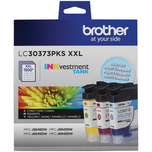 Brother LC3037 INKvestment Tank Super High-Yield Color Ink Set (3-Pack)