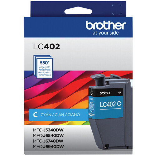 Brother Genuine LC402 INKvestment Tank Standard-Yield Cyan Ink Cartridge