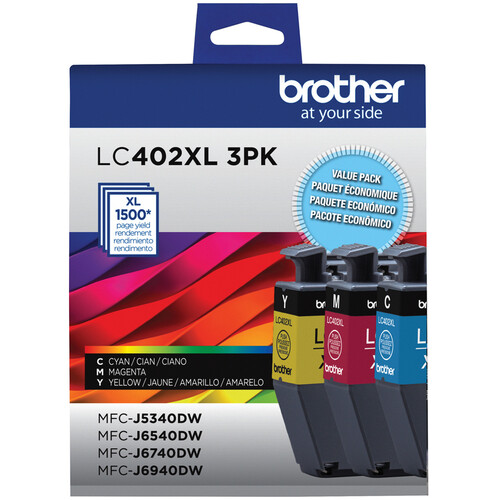 Brother Genuine LC402 INKvestment Tank High-Yield Color Ink Cartridge Set